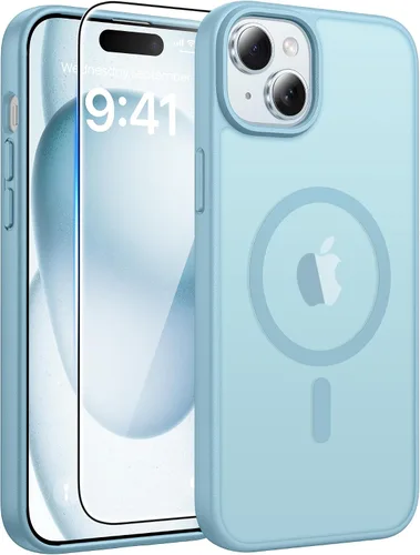 Vista 184 de FNTCASE - Funda para iPhone 16 Pro: magnética, mate, translúcida, de grado militar, protectora contra caídas, resistente, fina, duradera y a prueba