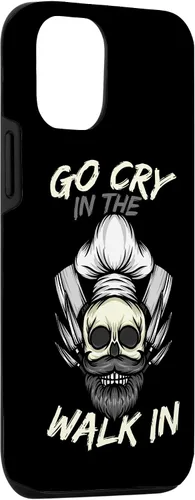 Vista 3 de iPhone 15 Go Cry In The Walk In Cook Chef Restaurant Skull Knife Case