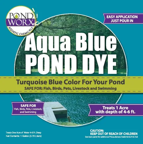 Vista 2 de PondWorx - Tinte para lago y estanque, color azul aguamarina, 1 galón