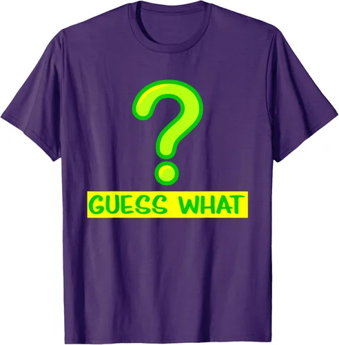 Vista 85 de Question Mark playera Guess What playera, hombre XL, Púrpura