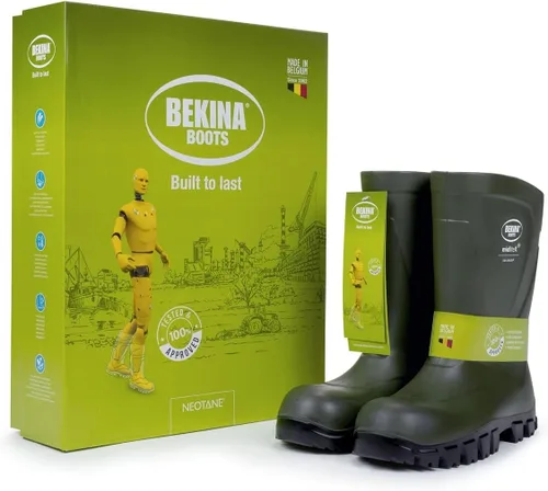Vista 7 de Bekina MidliteX SolidGrip O4 Waterproof Wellington Boots for Men and Women - Lightweight Non Slip Insulated Work Boots with SRC Certified Traction