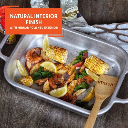 Vista 4 de IMUSA 13.5x10in H. Cajun Cast Aluminio Asador/Molde para hornear