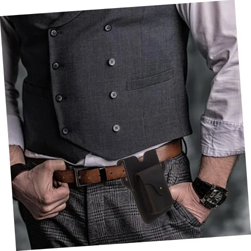 Vista 3 de Didiseaon 2 unids bolso de cinturón de teléfono para correr, funda para teléfono, funda de cuero para teléfono, fanny hip celular, fundas