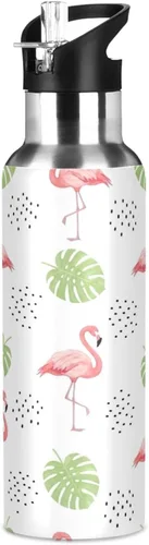 Vista 8 de Pink Flamingos Insulated Water Bottle 20 Oz Leakproof Water Bottles, BPA-Free Sport Water Bottle Insulated
