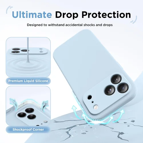 Vista 5 de BERFY Funda para iPhone 17 Pro Max, compatible con MagSafe, protector de pantalla de vidrio integrado, protección de cámara, funda de cuerpo