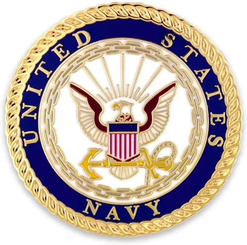 Vista 17 de PinMart Pin de solapa con licencia oficial de la Marina de los Estados Unidos – Pin de emblema militar de la Marina de los Estados Unidos – Broche