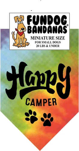 Vista 9 de Happy Camper - Bandana para perros pequeños de menos de 20 libras, naranja quemado
