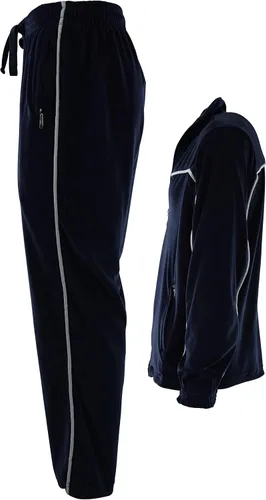Vista 3 de ChoiceApparel Chándal de terciopelo para hombre con bolsillos con cremallera