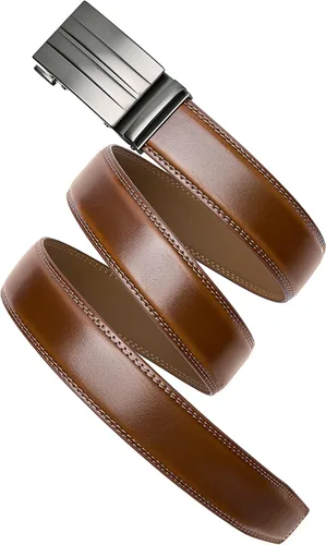 Vista 5 de CHAOREN Ratchet Belts for Men - Mens Leather Belt 1 38" for Dress Pants - Micro Adjustable Belt Fit Everywhere