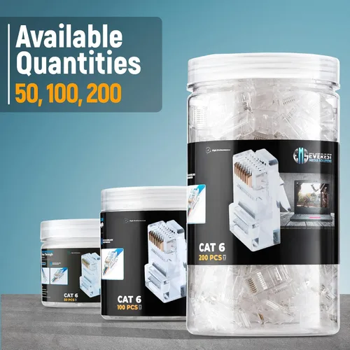 Vista 6 de RJ45/JAR - Conectores modulares, Cat6 50 unidades.