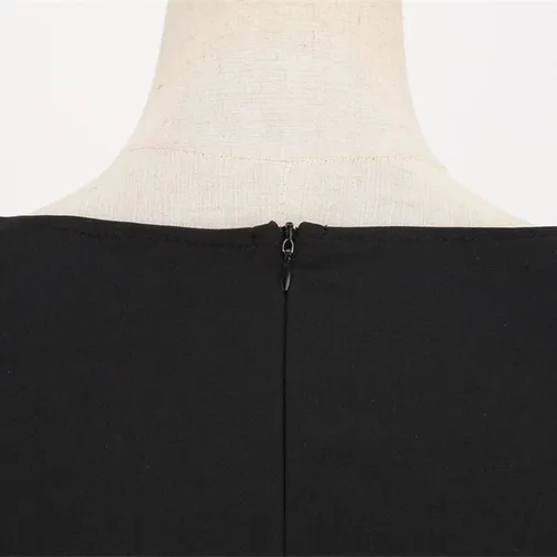 Vista 6 de Vestido de Halloween para mujer estampado de moda manga larga cuello cuadrado vestido casual con dobladillo