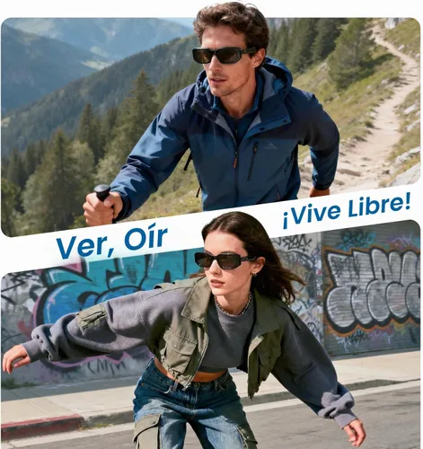 Vista 6 de Lentes inteligentes AI para hombres y mujeres, impulsados por ChatGPT, traducción de más de 137 idiomas y asistente de voz, asistente de reunión