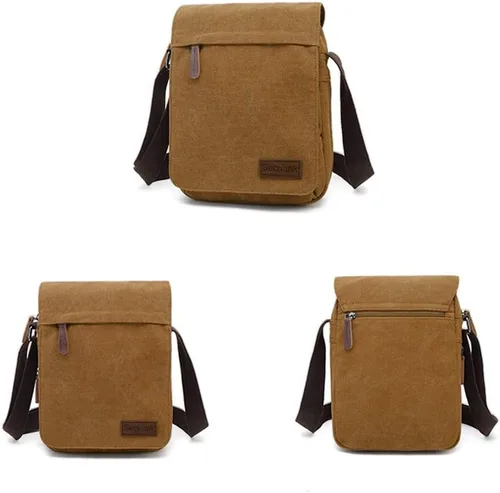 Vista 23 de Sechunk Vintage Canvas Messenger Cross body bag Shoulder bag