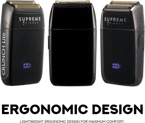 Vista 6 de Supreme Trimmer Crunch Lite STF600 Afeitadora profesional de doble lámina para hombres Inalámbrica y con cable, tiempo de ejecución de 60