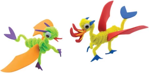 Vista 4 de Creativity Street Jumbo Chenille Stems, 12" x 6 mm, Craft Pipe Cleaners in Assorted Basic Colors, Pack of 100, Case of 12 Packs, 1200 Chenille Stems