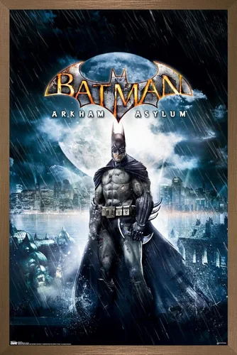 Vista 14 de Trends International DC Comics VIdeo Game - Arkham Asylum - Póster de pared de arte clave, 14.725 x 22.375 pulgadas, versión enmarcada de madera