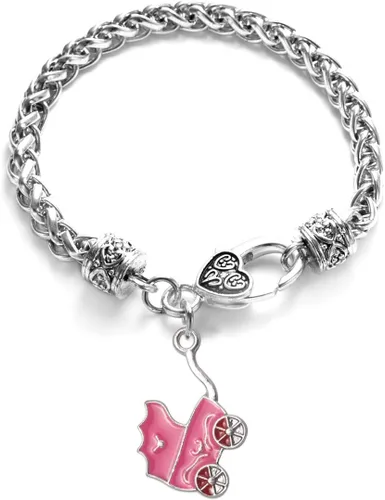 Vista 73 de Inspired Silver - Pulsera de plata con dije personalizado y circonitas cúbicas.