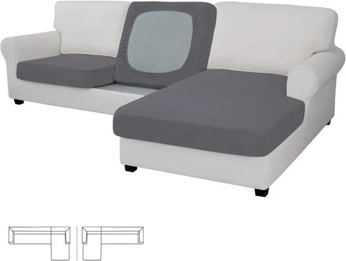 Vista 70 de Easy-Going - Funda de cojín elástica individual para sofá biplaza, sillón, funda de cojín protectora, suave, flexible con parte inferior elástica