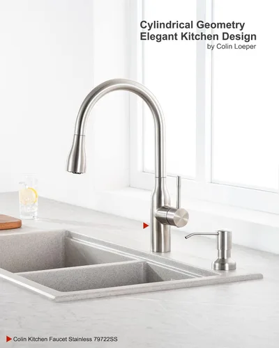 Vista 7 de Darnok 78112SS Colin - Dispensador de jabón para fregadero de cocina, bomba para lavar platos, jabón líquido o loción de manos, recarga desde
