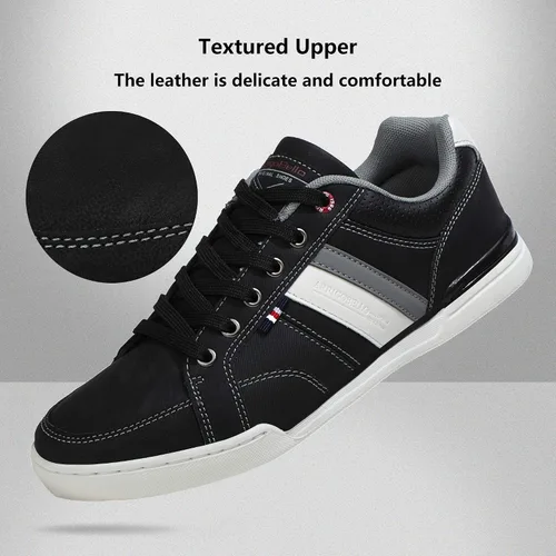 Vista 4 de ASTERO - Zapatos casuales para hombre vestido de moda antideslizante y bajo de piel sintética zapatos para caminar M