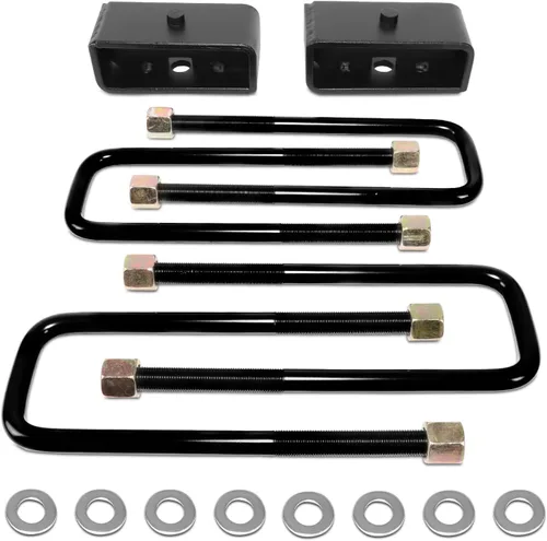 Vista 8 de J2 Engineering Kit de bloque de elevación de nivelación trasera de 2 pulgadas con pernos en U compatible con Tacoma 95-22, J2-LK-TY-R-001-BK