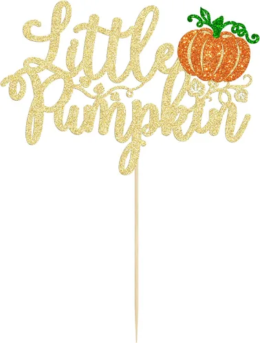 Vista 3 de Gyufise Decoración para pastel de calabaza pequeña, decoración de pastel de calabaza, baby shower, decoración de pastel temático de otoño, baby