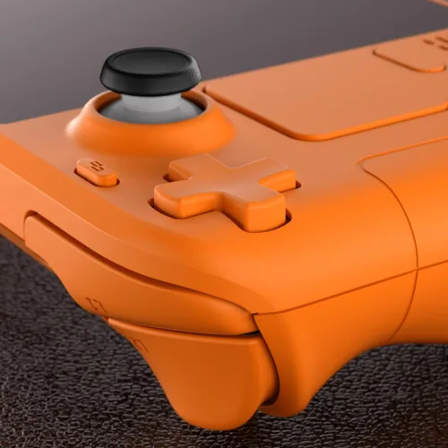 Vista 8 de eXtremeRate Carcasa trasera de placa frontal personalizada naranja para Steam Deck LCD, funda de repuesto de consola portátil, carcasa de juego