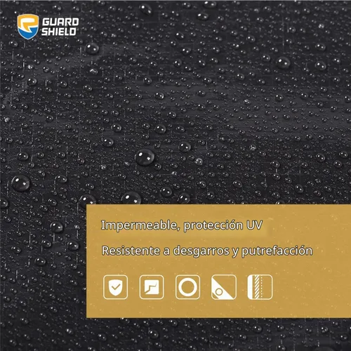 Vista 3 de GUARD SHIELD Black Tarp Waterproof 6x6 Feet All Purpose 7mil Tarps Negro