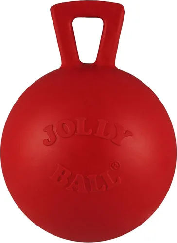 Vista 4 de Jolly Pets Tug-n-Toss - Pelota de juguete resistente para perros con asa, 3 pulgadas/mini, azul, Modelo: 403 BL Mini 3 inch jolly ball with