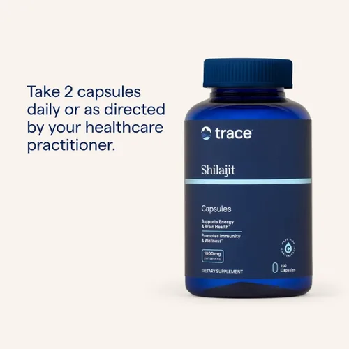 Vista 4 de Trace Minerals Shilajit Cápsulas - Suplemento Shilajit para el bienestar diario - Apoyo a la inmunidad - Energía, salud cerebral y apoyo a