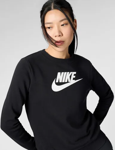 Vista 6 de Nike Sudadera deportiva de forro polar con logotipo y cuello redondo para mujer