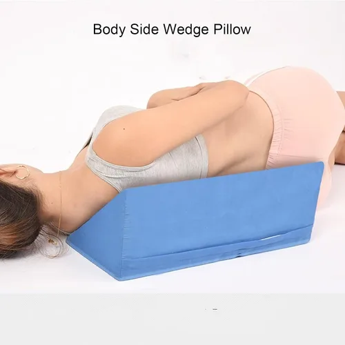 Vista 2 de Ejoyous Almohada de cuña lateral para el cuerpo, cuña de espuma triangular para cama y posicionadores corporales, almohada de cuña para dormir