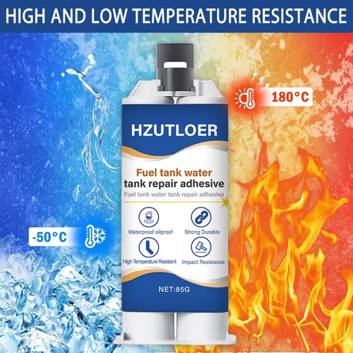 Vista 6 de Kit adhesivo de reparación instantánea de combustible y tanque de agua de 2.87 onzas, impermeable, resistente a altas temperaturas para automóviles