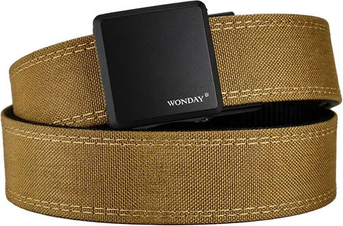 Vista 8 de WONDAY Men Gun Belt Concealed Carry 1.5" Rigid Stiff Work CCW EDC Tactical Ratchet Nylon Heavy Duty Belt Holster Tool Battle