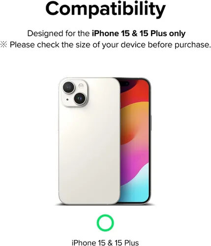 Vista 2 de Ringke Estilo de cámara [Haz que el teléfono se vea mejor] Compatible con protector de lente de cámara iPhone 15 y protector de lente de cámara