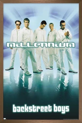 Vista 15 de Trends International Backstreet Boys - Póster de pared del milenio, 22.4 pulgadas de largo x 14.7 pulgadas, versión enmarcada en madera de granero