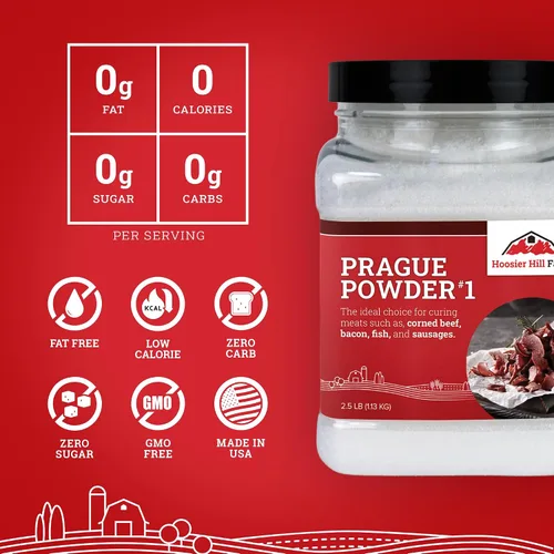 Vista 5 de Hoosier Hill Farm Prague Powder No.1 - Sal curadora rosa, 2.5 libras (paquete de 1)
