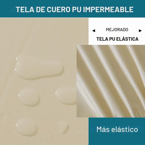 Vista 3 de HFCNMY Fundas para Taburetes de Bar, Paquete de 4 Fundas Elásticas Impermeables de PU para Taburetes de Bar con Respaldos, Fundas para Sillas