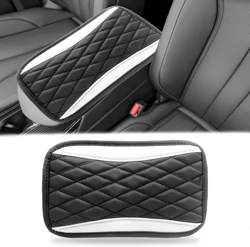 Vista 16 de Funda universal de cuero impermeable para consola central de automóvil, protector de caja de asiento para reposabrazos, accesorios de decoración