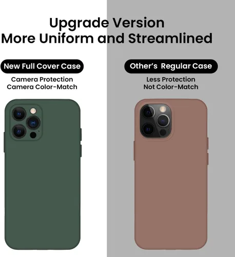 Vista 3 de Cordking Funda diseñada para iPhone 13 Pro Max, cubierta completa de silicona [protección mejorada de la cámara] Funda protectora a prueba de golpes