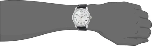 Vista 4 de Casio MTPV001L-7B Reloj de cuarzo de cuero negro para hombre Reloj de cuarzo