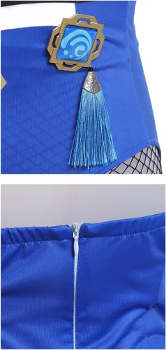 Vista 6 de Traje de conejo para mujer, disfraz de conejo para cosplay de Genshin Impact Bunny