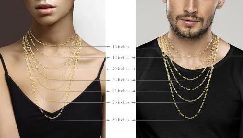 Vista 4 de Miabella Solid 18K Gold Over 925 Sterling Silver Italian 3mm Diamond-Cut Figaro Link Chain Necklace for Women, Made in Italy