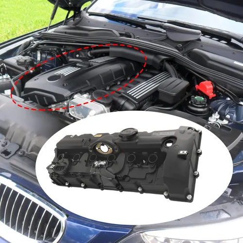 Vista 6 de Kit de tapa de válvula de motor con juntas y pernos 11127552281 2007-2013 compatible con BMW 128i 328i xDrive 328xi 528i xDrive 528xi 535i xDrive X3
