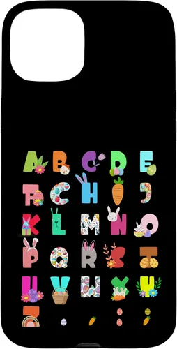 Vista 9 de Cute Alphabet Funny Easter Day ABC Letters Egg Rabbit Case for iPhone 17