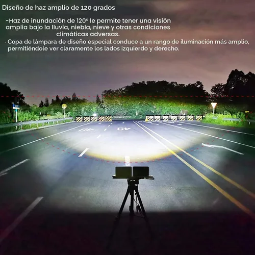 Vista 8 de Faros delanteros LED de 4 x 6 pulgadas, cuadrados, 12 V-24 V, blanco, aluminio