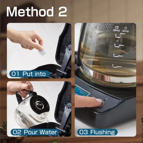 Vista 6 de CLEARALIF Tabletas descalcificadoras limpiadoras para cafetera, 24 unidades, sin perfume, para cafetera, funciona con todas las cafeteras