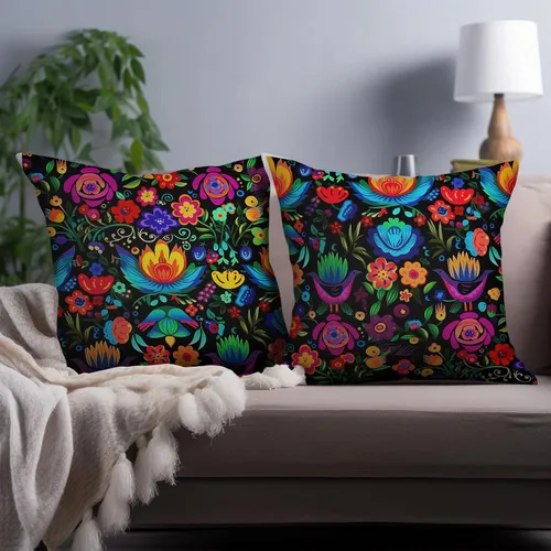 Vista 147 de Juego de 2 fundas de almohada de 16 x 16 pulgadas, diseño patriótico de bandera estadounidense con estrellas para exteriores, estilo casa de campo