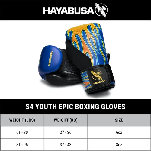 Vista 6 de Hayabusa Guantes de boxeo épicos para niños y niñas S4