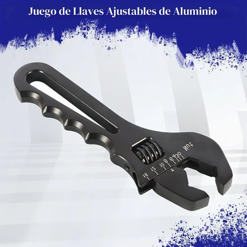 Vista 3 de AN3-16AN - Juego de herramientas de llave de montaje de aluminio ajustable para un extremo adaptador de montaje de manguera, color negro